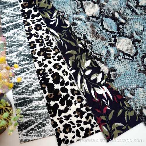 Polyester Spandex Knit Printed Single Jersey Fabric